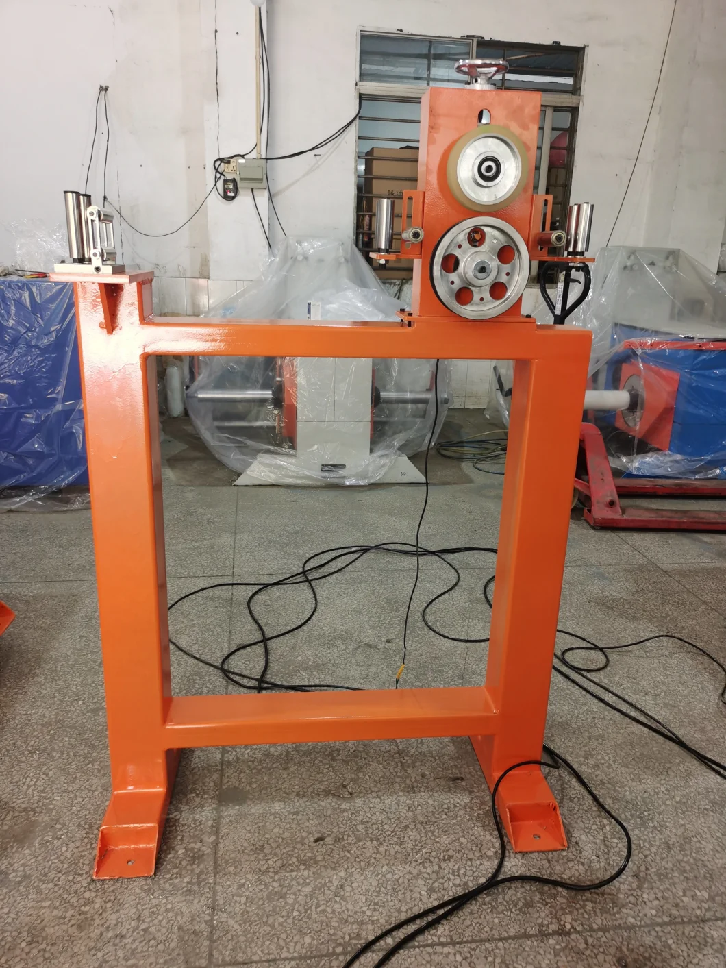 Cable Rewinding Machine From 1250mm Magnetic Pay-off to 500-800mm Motorized Take up Machine